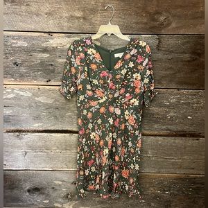NWT Loft Country Garden Puff Sleeve V-Neck Dress